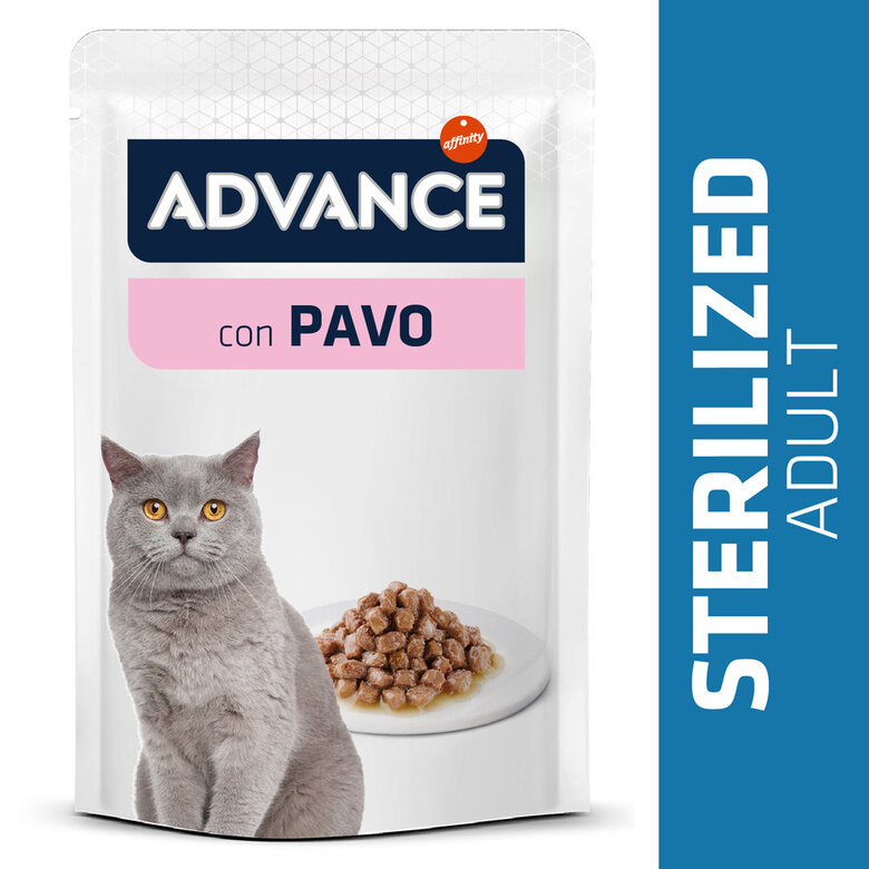 Advance Adult Sterilized Peru Saqueta em Molho para gatos, , large image number null